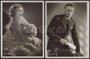cca 1940 10 db eredeti UFA fotó német színészekkel: Irene von Meyendorf, Lotte Lang, Johannes Heyste...