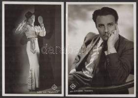 cca 1940 10 db eredeti UFA fotó német színészekkel: Irene von Meyendorf, Lotte Lang, Johannes Heyste...