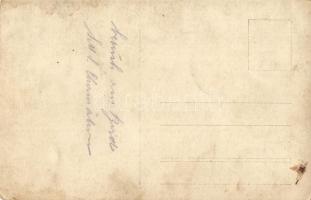 1914-1916 SMS Chamäleon osztrák-magyar aknarakó fedélzete. matrózok és katonák csoportképe / K.u.K. ...