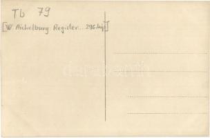 Osztrák-magyar haditengerészet 79 T torpedónaszádja, csónakban evező matrózokkal / K.u.K. Kriegsmari...