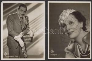 cca 1940 5 db eredeti UFA fotó német színészekkel: Lida Baarova, Alessandro Zillani, Lil Dagover /  ...