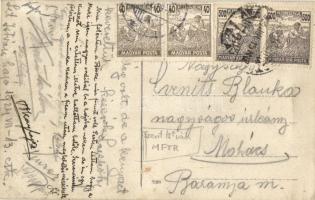 1921 Szent István gőzüzemű oldalkerekes személyhajó Dévénynél / Hungarian passenger steamship at Dev...