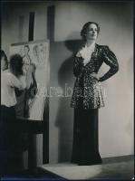 cca 1940 Maria von Tasnady 2 db eredeti UFA fotó  /  original photos of German actress  24x18 cm