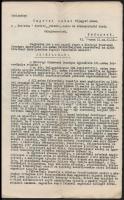 1913-1938 Vegyes okmány tétel, összesen 6 db: működési bizonyítványok, szabályzat, kecskeméti törvén...