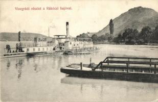 1916 Rákóczi (exPráter) oldalkerekes ingahajó Visegrádon / Hungarian shuttle boat in Visegrád