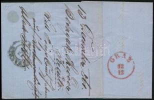 10kr II on cover "KREUTZ" - red "GRAZ" 10kr (II.) levélen ,,KREUTZ" - piros...