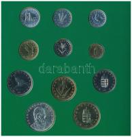 1995. 10f-200Ft (11xklf) forgalmi sor dísztokban, benne 200Ft Ag "Deák", "Magyarorszá...