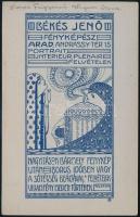 cca 1910 Hölgy portré Békés Jenő Arad műterméből, kartonra kasírozva, hátoldalán Sassy Attila (Aiglo...