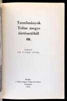Dr. Puskás Attila: Tanulmányok tolna megye történetéből IV. Szekszárd, 1972. Tolna Megyei Tanács. Ki...