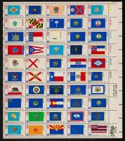 Flag folded complete sheet, Zászló hajtott teljes ív