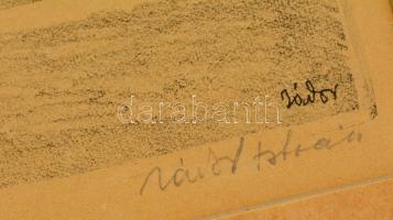 Zádor István (1882-1963): Balatoni kompátkelő. Rézkarc, papír, jelzett, 30×44 cm