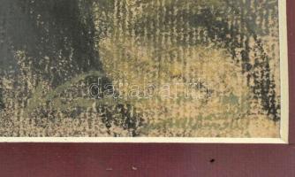 Kacziány Ödön (1852-1933): Öregasszony. Vegyes technika, papír, jelzett, üvegezett keretben,  23×18 ...