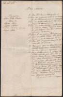 1788 Pozsony, tulajdonmegállapító irat, latin nyelven, papírfelzetes viaszpecséttel