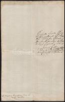 1788 Pozsony, tulajdonmegállapító irat, latin nyelven, papírfelzetes viaszpecséttel