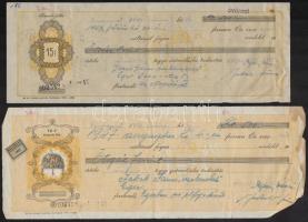 cca 1908-1958 Vegyes papírrégiség tétel, összesen 20 db, köztük, képeslap, váltó, névjegykártya, ex ...