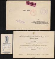 1948 Meghívók 1848 március 15-ének százéves évfordulójára rendezett eseményekre a Miniszterelnökségr...