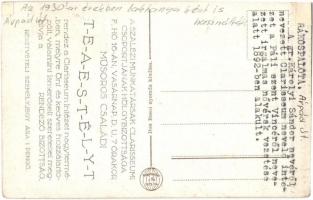 Budapest XV. Rákospalota, Clarisseum nevelőintézet + hátoldalon meghívó teaestélyre (r)