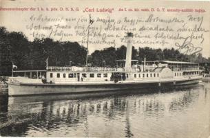 Carl Ludwig, az I. cs. és kir. szab. DGT személyszállító lapátkerekes gőzhajója / Personendampfer / HUngarian passenger steamship (EK)