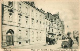 Budapest III. Újlak, Zsigmond utca 62. Honvéd és közrendészeti gyógyfürdő kórház, villamos (EK)