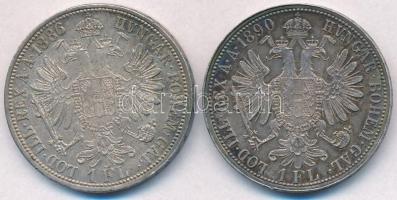 Ausztria 1886-1890. 1Fl Ag "Ferenc József" (2x) T:1-,2 patina
Austria 1886-1890. 1 Florin...