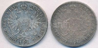 Ausztria 1879-1880. 1Fl Ag "Ferenc József" (2x) T:2,2- ph., patina
Austria 1879-1880. 1 F...