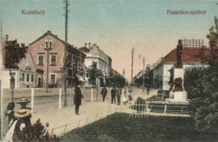 Keszthely, Festetics szobor, utcakép (EK)