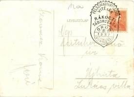 Ónod, Melczer kastély, Rákóczi várrom. Felsőmagyarországi Vitézek táborozása Ónodon 1937-ben pecsét ...