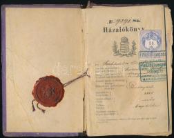 1896 2 db házalókönyv, megviselt állapotban