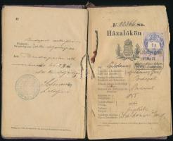 1896 2 db házalókönyv, megviselt állapotban