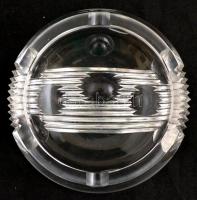 Retro ólomkristály hamutál, csiszolt, hibátlan, d:15 cm