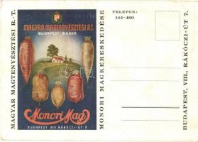 Monori Mag reklámlap. Magyar Magtenyésztési Rt. Budapest-Monor / Hungarian seed culture advertisement 1942 Budapesti virágkiállítás So. Stpl (EK)