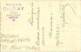 1938 Pozsonyi tábori püspök / military field bishop, Dicskay photo