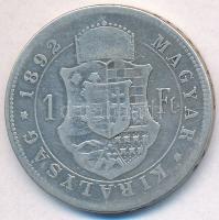 1892KB 1Ft Ag "Ferenc József / Fiume címer" T:2-,3
Adamo M15