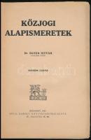 Egyed István: Közjogi alapismeretek. Bp., 1937, Grill Károly. Papírkötésben, jó állapotban