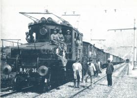 45 db MODERN használatlan vonatos motívumlap, gőzmozdonyok / 45 modern unused train, locomotives mot...