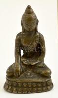 Buddha figura, bronz, jó állapotban, m: 8 cm