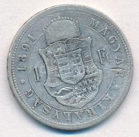 1891KB 1Ft Ag "Ferenc József / Fiume címer" T:2-,3 karc
Adamo M15