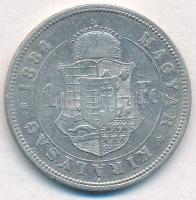 1884KB 1Ft Ag "Ferenc József / Barokk címer" T:2,2-
Adamo M15