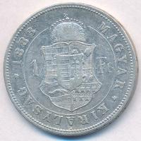 1883KB 1Ft Ag "Ferenc József / Barokk címer" T:2,2-
Adamo M15