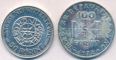1972. 50Ft Ag + 100Ft Ag "Szent István" pár T:BU
Adamo EM38, EM39