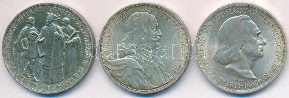 1935. 2P Ag "Pázmány" + 2P Ag "Rákóczi" + 1936. 2P Ag "Liszt Ferenc" T...