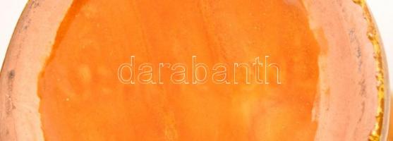 Dekoratív mázas kerámia váza, jelzés nélkül, hibátlan, m: 28,5 cm