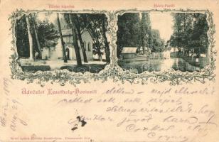 1899 Keszthely-Hévíz, Hévízi kápolna és fürdő. Mérei Ignác kiadása, floral Art Nouveau (EK)
