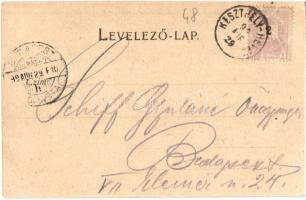 1899 Keszthely-Hévíz, Hévízi kápolna és fürdő. Mérei Ignác kiadása, floral Art Nouveau (EK)