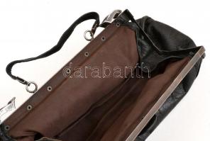 Bőr színházi retikül, 19×37 cm