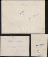 cca 1920-1940 12 db fotó magyar és külföldi színészekről, egy részük hátoldalán pecséttel jelzett, k...