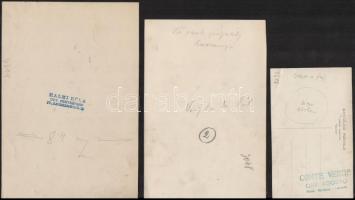 cca 1920-1940 12 db fotó magyar és külföldi színészekről, egy részük hátoldalán pecséttel jelzett, k...