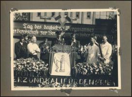 cca 1951-1967 Tag des deutschen Bergmannes, német bányászok napja, 19 db érdekes fotó, albumba rende...