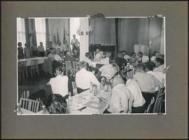 cca 1951-1967 Tag des deutschen Bergmannes, német bányászok napja, 19 db érdekes fotó, albumba rende...