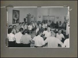 cca 1951-1967 Tag des deutschen Bergmannes, német bányászok napja, 19 db érdekes fotó, albumba rende...